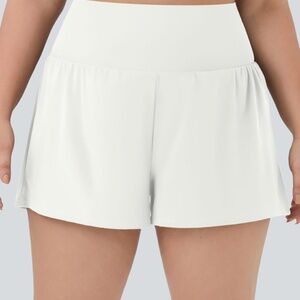 Pocket Plus Pocket 2-in-1 Gym Plus Size Shorts 2.5''